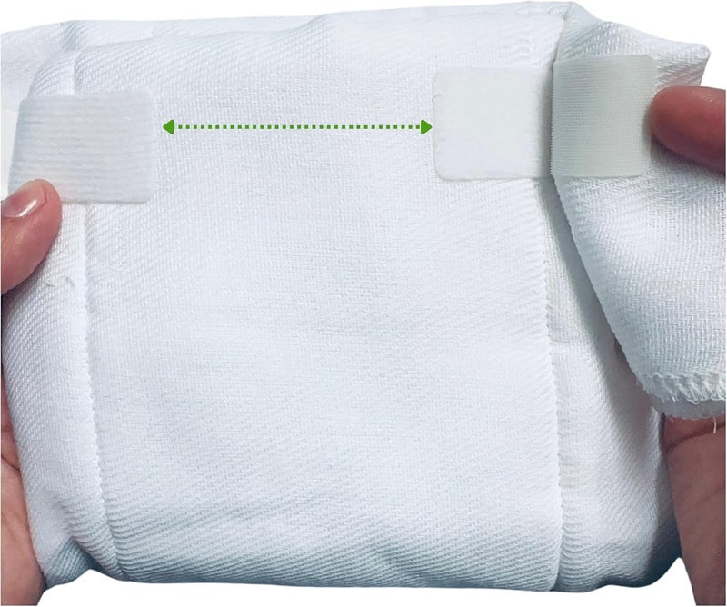 KJ.VOOM Adhesive Cloth Diaper Fasteners – Peel-Stick-Adjust | Replaces Diaper Pins & Snaps | Hook-&-Loop Tabs for Prefolds & Flats | Baby-Safe, Travel-Friendly | (2 Rolls + 100 Sheets) - Image 1